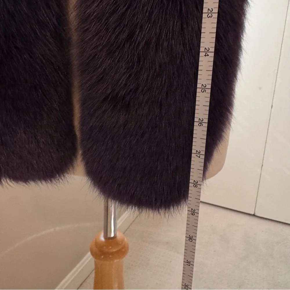 DKNY deep purple long fox fur boa velvet backed super fluffy ?genuine fur? - Picture 14 of 14